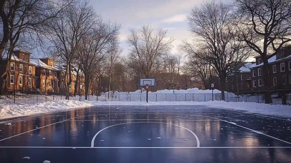 chicago sports court cracking