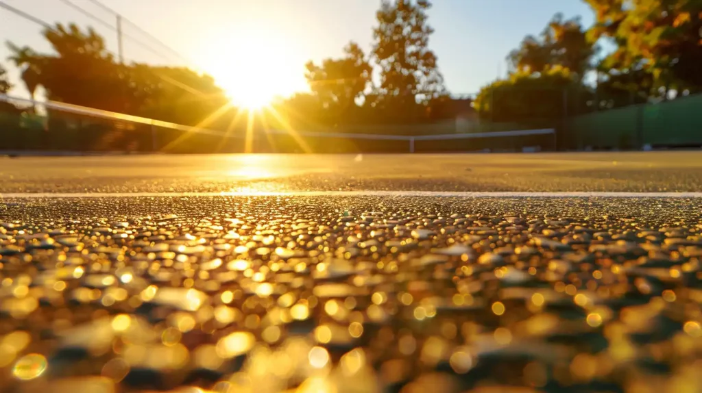 well maintained tennis court with polypave crack prevention